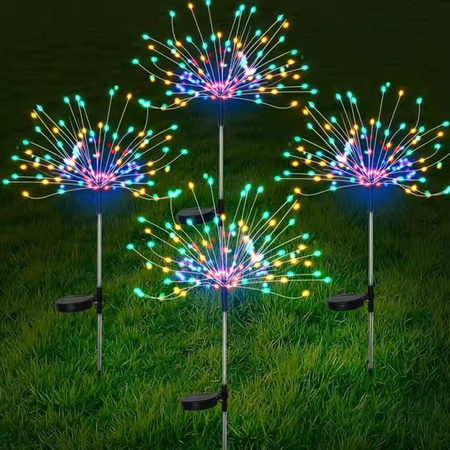 LOTUS LED Solar Garten Lampe Fahren Dekorative Gebläse Feuerwerk RGB LUMILED