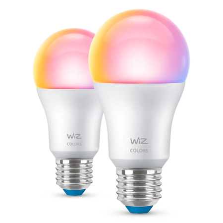 LED Lampen 2x E27 A60 8,5W = 60W 2200-6500K + RGB SMART WiFi WiZ