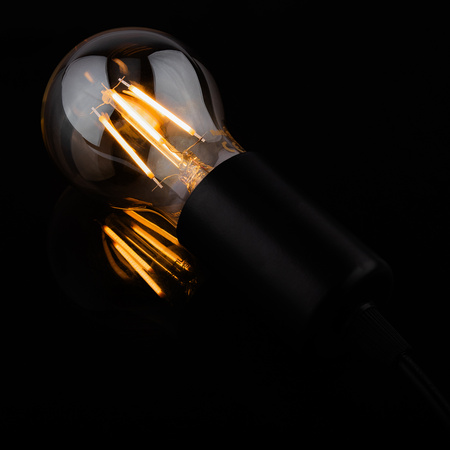 6x LED Lampen E27, Glühbirne A60 6W = 50W 660lm 360° 2200K warm Glühfaden Smokey LUMILED