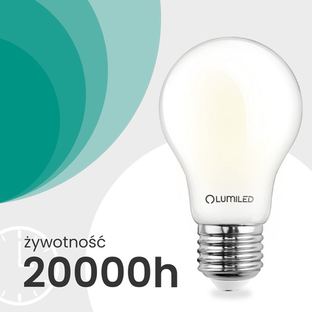 LED-Lampe E27 A60 3,8W 840lm = 60W 2700K warmweiß 360° Filament Energieklasse A LUMILED