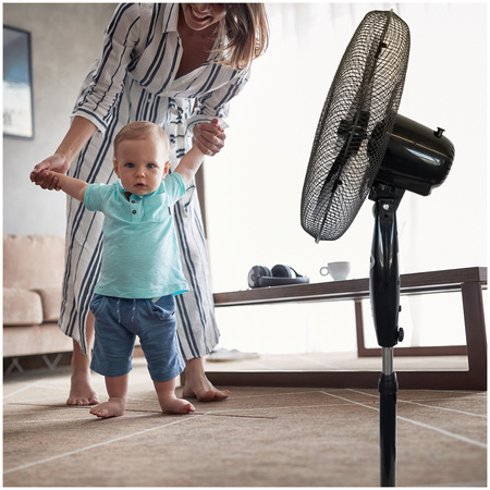 Bodenventilator Standwindmühle KOBI 45W 43cm Schwarz