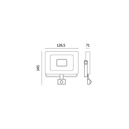LED-Flutlicht Halogen 20W 1620lm 4000K IP65 Schwarz Bewegungsmelder MH Kobi