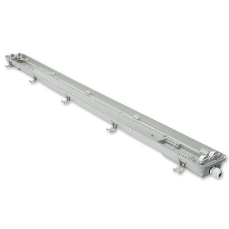 Schlagwettergeschützte Leuchte 120cm 2xT8 G13 IP65 + LED-Leuchtstoffröhren 18W 4000K Neutral Masterled