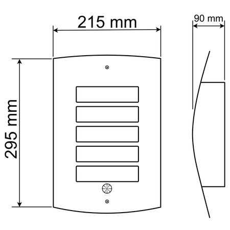 Gartenwandleuchte für den Außenbereich E27 mit Bewegungs- und Dämmerungssensor