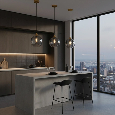 Decke Hängelampe E27 Gold Grau Damar Sanico Goldlux