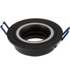 Glas-Einbaustrahler GU10, Einbauspot HALOGEN Runde Fest Schwarz TRIBUS LUMILED