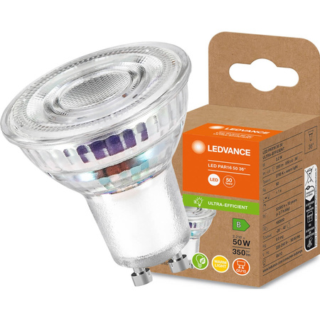 LED Lampe GU10 2,2W = 50W 350lm 2700K Warm 36° LEDVANCE Ultra Efficient