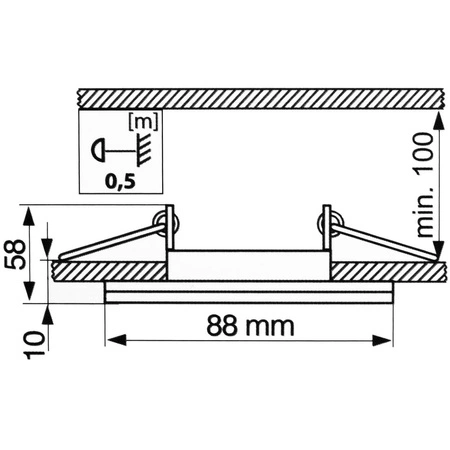 Einbaustrahler GU10, Einbauspot HALOGEN IP44 Quadrat Weiß AQUA LUMILED