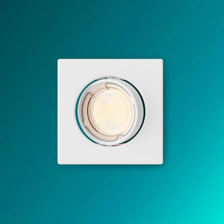 LED GU10 Einbauleuchte Aluminium Quadratisch Weiß Peridot Philips