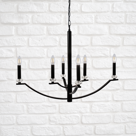 HIMS Kronleuchter Hänge-Deckenleuchte 6xE14 120cm - GOLDLUX (Polux)