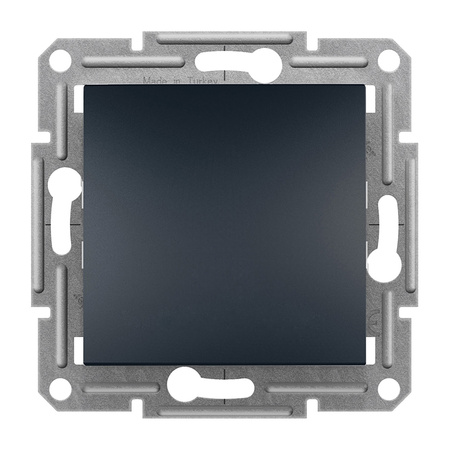 Lichtschalter Einzeltreppe einpolig ohne Rahmen Unterputzmontage Asfora IP20 Anthrazit