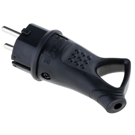 Gummi-Netzstecker 16A 230V IP44 hermetisch mit Griff