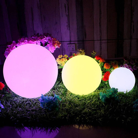 Gartenkugel SOLAR LAMPA für den Gartenboden LED RGB 20cm + Fernbedienung