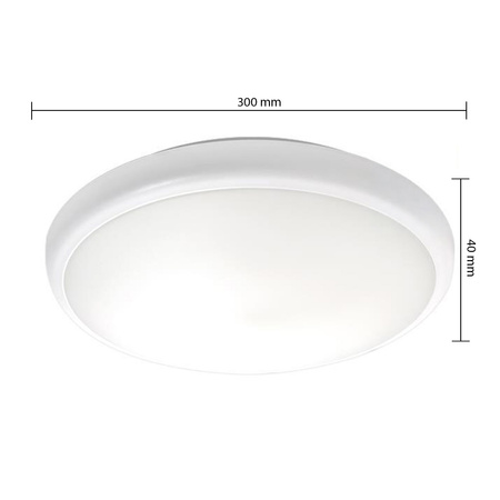Plafond LED-Badezimmer-Deckenleuchte Anbau 22W 2200lm 4000K Neutral 120° Rund Weiß IP65 Midas Masterled
