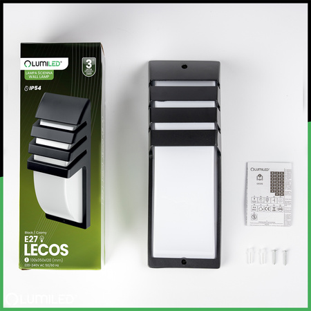 Wandleuchte Außen E27, Garten-Wandleuchte 35cm LECOS LUMILED