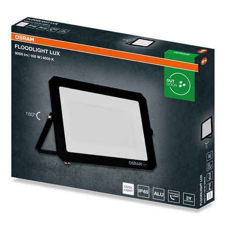 LED-Flutlicht Halogen-Außenstrahler 100W 4000K 9000lm IP65 FLOODLIGHT LUX OSRAM