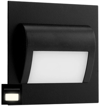 DECORUS Treppenleuchte LED-Lampe 1,2W Schwarz ProVero Neutral 4000K 12V DC