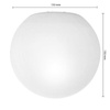 E27 Glaskugel Schirm für Bali-15 Lampen Milk 15cm Masterled