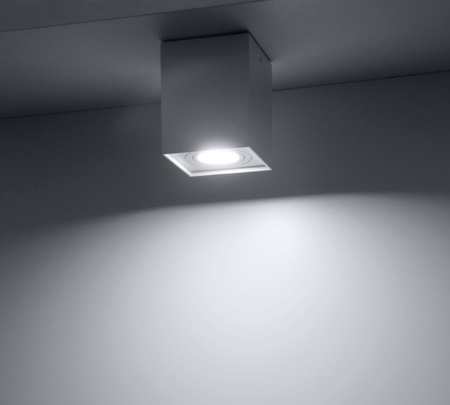 Deckenanbauleuchte Hadar Q1 1xGU10 beweglich quadratisch weiß