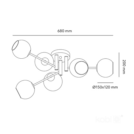 E14 Multicolour Elegance Kobi Dekorative Deckenleuchte