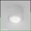 Halogen-Aufbauleuchte, Aufbauspot 50mm Runde Tube Weiß AMAT-S+LED-Einsatz 5W 4000K LUMILED
