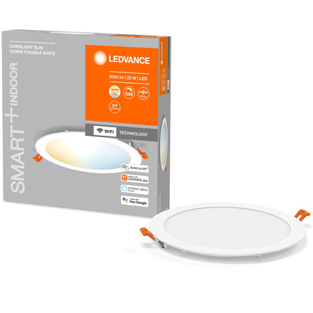 LED-DOWNLIGHT 22W 2000lm CCT 22,5cm SMART+ WIFI LEDVANCE Einbau-Panel-Leuchte