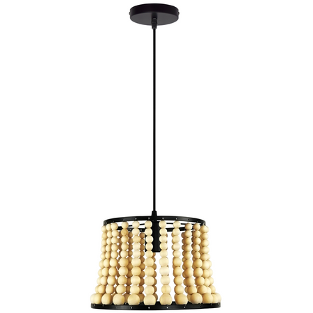 Deckenpendelleuchte BRENA 1xE27 Überhang Schwarz Holz GOLDLUX (Polux)