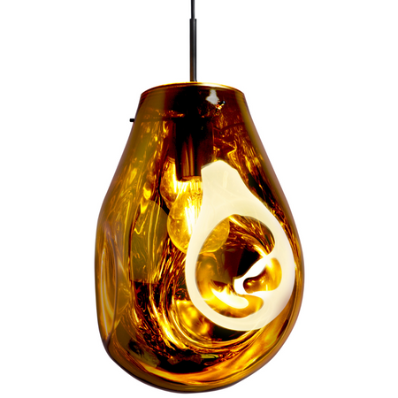 KIMBERLY GOLD Glas Deckenhängelampe 1xE27 GOLDLUX (Polux)