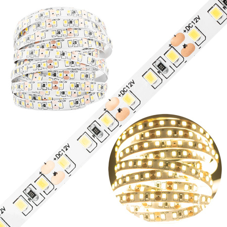 LED-Strip, LED-Streifen 12V 48W 600LED 2835 8mm 5m neutral LUMILED