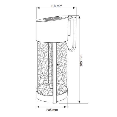 Wandleuchte LED Solar Gartenleuchte 4000K IP44 Dämmerungssensor