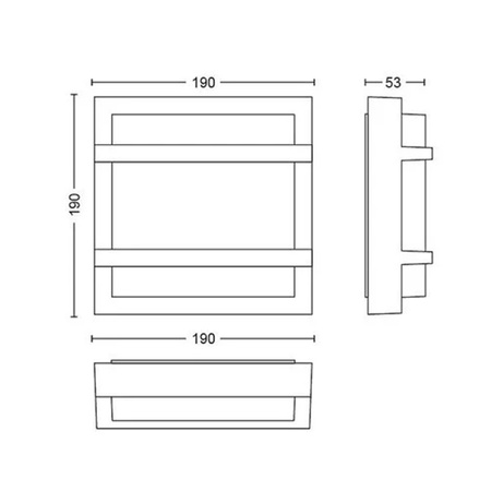 Garten LED-Wandleuchte PETRONIA 12W 4000K Anthrazit PHILIPS
