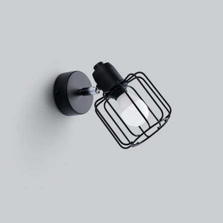 Wandleuchte BELUCI 1 E14 Schwarz Modern SOLLUX