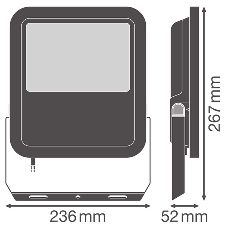 LED-Flutlicht 69W 10000lm 4000K IP66 Schwarz LEDVANCE Flutlicht