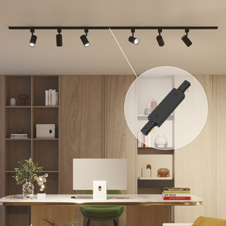 Dual Power Connector für LED-Beleuchtungsschienen Einphasig Schwarz EasyLink Philips