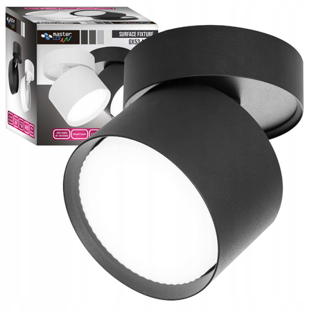 Aufputz Halogen Tuba Reflektor Spot GX53 Rund Schwarz Apilo Masterled