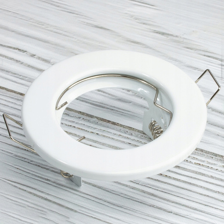 Einbaustrahler GU10, MR16 Einbauspot HALOGEN Runde Fest Weiß Blech ARDALI LUMILED