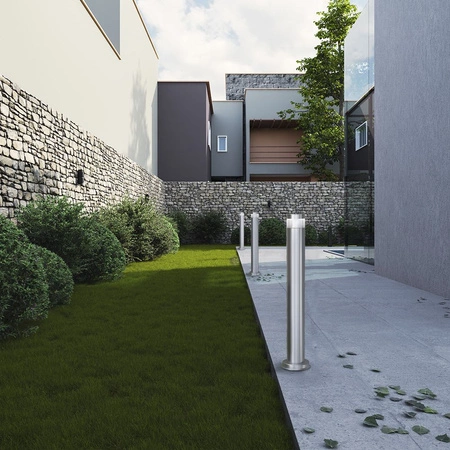 Außengartenlampe SLIDE 60cm IP54 3W 300lm 2700k Warm Silber LUKAS Videx