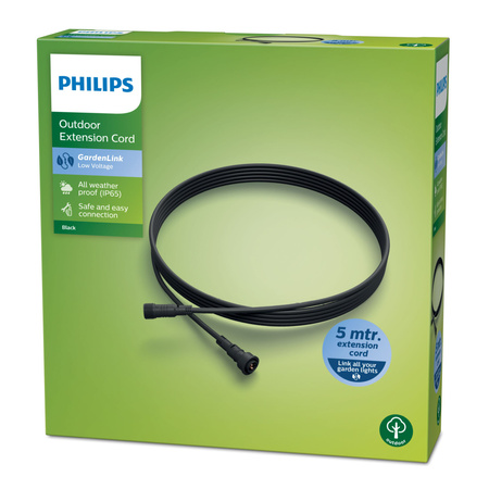 GardenLink IP65 Verbindungskabel 5m Verlängerungskabel Schwarz PHILIPS