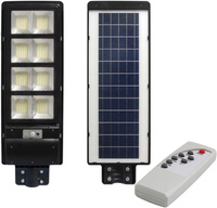 LED-Solar-Straßenleuchte schwarz 360W 6000K kalt IP65 Bewegungs- und Dämmerungssensor + Fernbedienung