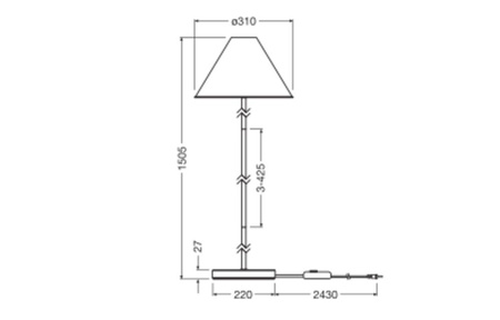 Dekorative Stehleuchte Stehend E27 Weiß Dimmbar Dekor Ledvance