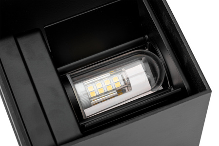 LED-Fassadenwandleuchte Außenleuchte Schwarz G9 Up/Down mit einstellbarem Beleuchtungswinkel KIOTO GOLDLUX (Polux)