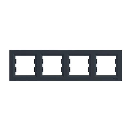 4-fach horizontaler Rahmen für die Vierfachsteckdose Asfora Anthrazit