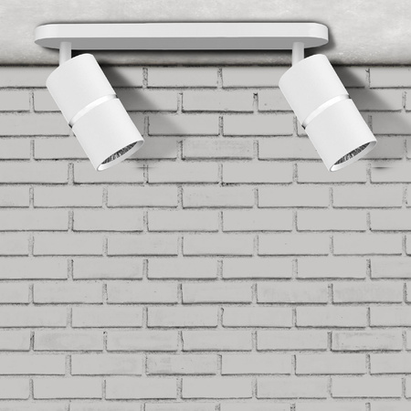 Wand- & Deckenstrahler 2x GU10 Weiß Silber BAMBOO Sanico Goldlux