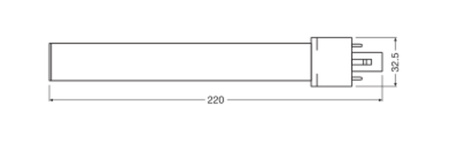 Einseitige LED-Leuchtstofflampe G23 6W = 11W 630lm 3000K Warm 120° DULUX LED S EM & AC Osram