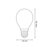 E27 P45 LED Leuchtmittel 4W = 35W 400lm 3000K Warm 360° GOLDLUX Filament (Polux)