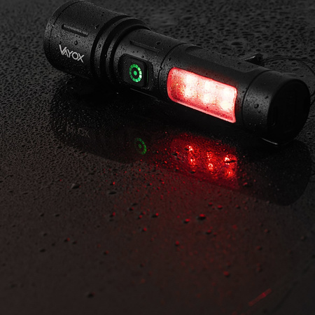 Wiederaufladbare taktische LED-Taschenlampe 5W 260lm Handheld Power + SMD VA0184 VAYOX