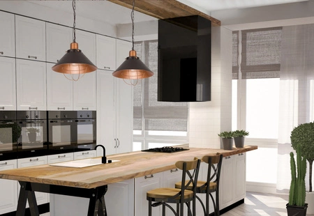 GARRET S 6443 Nowodvorski Schwarz-Kupfer E27 Pendelleuchte aus Industriestahl