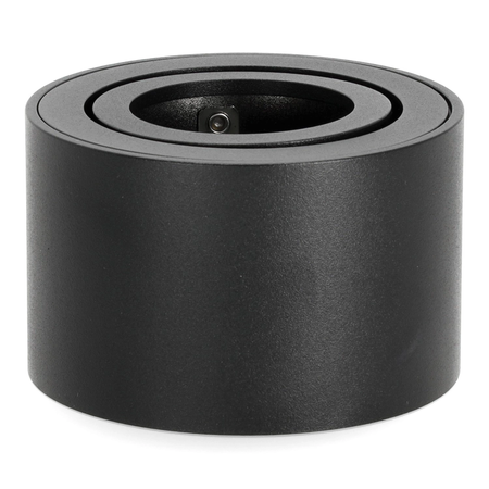 Aufputz-HALOGEN-SPOT 50 mm schwarz rund bewegliche Leuchte OH36S Kobi