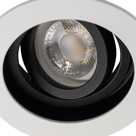 ARET GU10/GU5.3 Kreisförmige Deckeneinbauleuchte Beweglich Weiß/Schwarz KANLUX