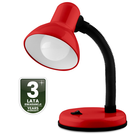 Schreibtischlampe E27, Tischlampe Verstellbar Rot SARA LUMILED
